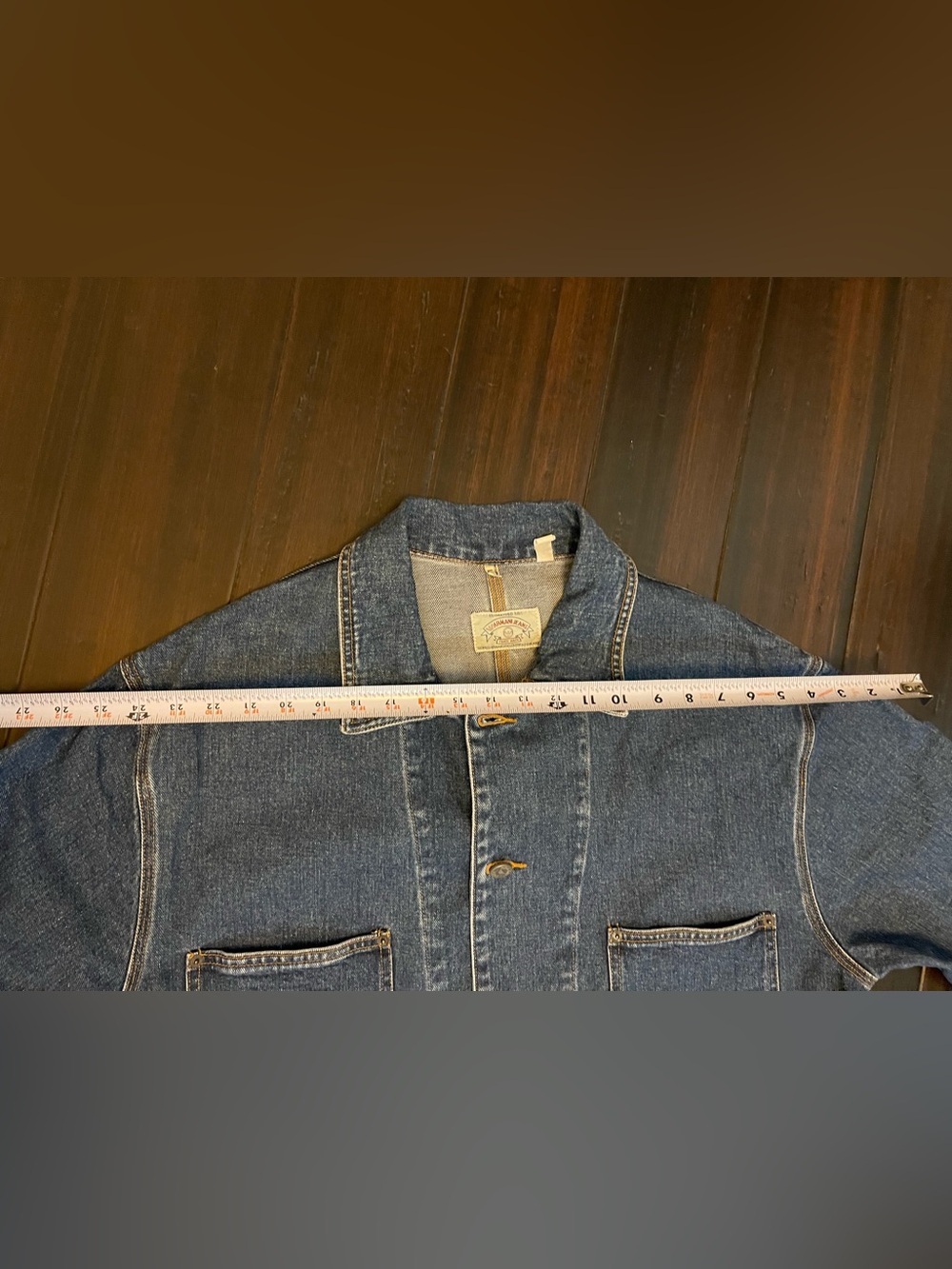 Rare Oversized Vintage Armani Jeans Men's Denim Utility Jacket - Picture 14 of 15